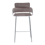 Tamzin Mink Velvet Bar Chair