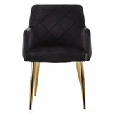 Tamzin Black Velvet Angular Dining Chair