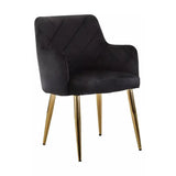 Tamzin Black Velvet Angular Dining Chair