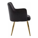 Tamzin Black Velvet Angular Dining Chair