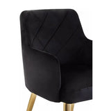 Tamzin Black Velvet Angular Dining Chair