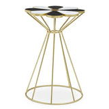 Jodie Black And White Petal End Table