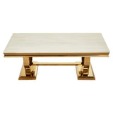 Moda Ivory White Marble Coffee Table