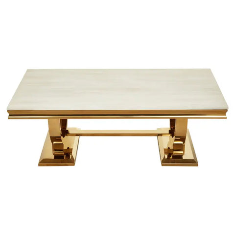 Moda Ivory White Marble Coffee Table