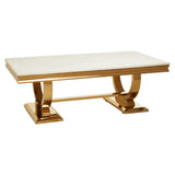 Moda Ivory White Marble Coffee Table