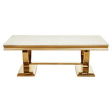 Moda Ivory White Marble Coffee Table