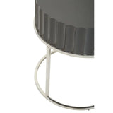 Genoa Grey Hi Gloss Finish Round End Table