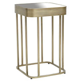 Ella Mirrored Top Side Table With Gold Polished Frame