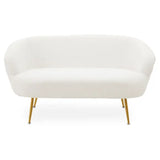 Yazmin Two Seat Sofa With Gold Finish Legs