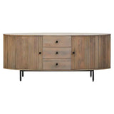 Torello Three Drawer Grey Mango Wood Sideboard