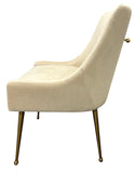 G-Milan Ivory Chair Gold Legs