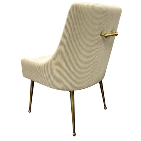 G-Milan Ivory Chair Gold Legs