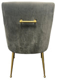 G-Milan Dark Grey Chair Gold Legs