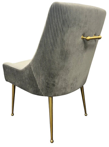 G-Milan Dark Grey Chair Gold Legs