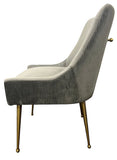 G-Milan Dark Grey Chair Gold Legs