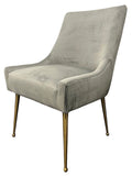 G-Milan Dark Grey Chair Gold Legs