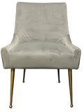 G-Milan Dark Grey Chair Gold Legs