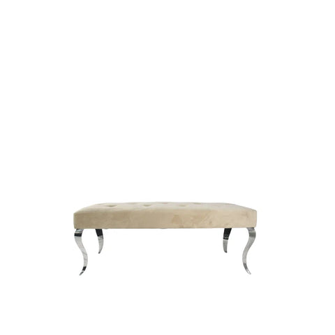 Lewis Plush Mink Bench 110cm