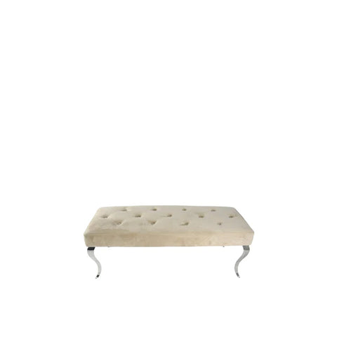 Lewis Plush Mink Bench 130cm