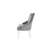 Roma Dark Grey Chair Lion Knocker/Chrome Legs