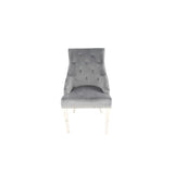 Roma Dark Grey Chair Lion Knocker/Chrome Legs