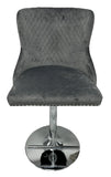 Lewis Lion Knocker Dark Grey Bar Stool